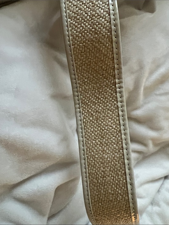 Banana Republic Beige Riviera Linen + Leather Belt Sz M, XS NWT summer main image 8